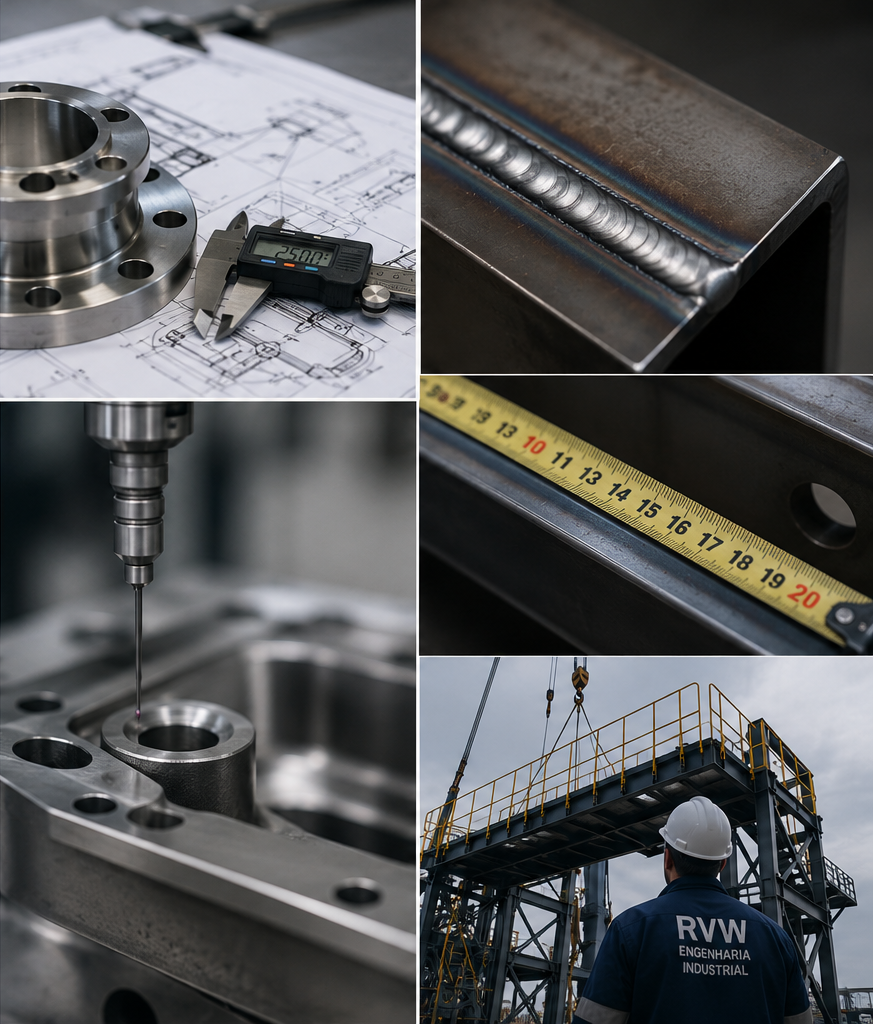 Estrutura de fabricação da RVW Engenharia Industrial